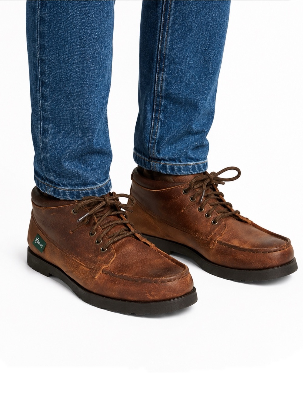 Size 6 Eastland Men’s Warren 1955 Leather Moc Toe Boots British Tan Brown